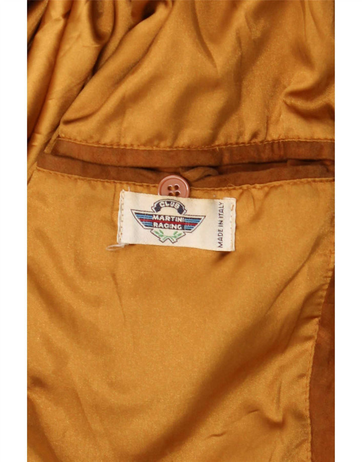 Vintage Herren Wildleder Bomberjacke IT 48 Medium Beige Leder