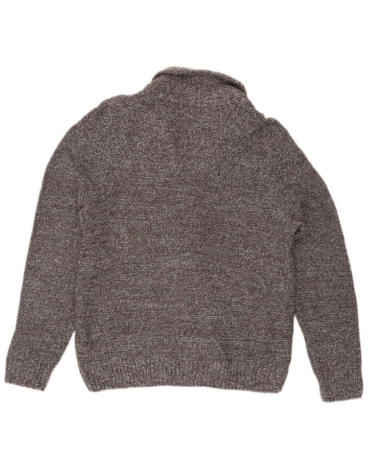 Marks & Spencer Herren-Strickjacke, groß, grau meliert, Acryl