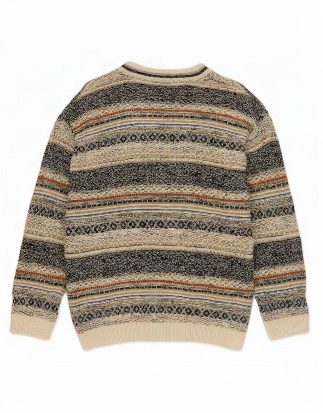 Vintage Herren Cardigan Pullover IT 48 Medium Mehrfarbig Fair Isle Baumwolle
