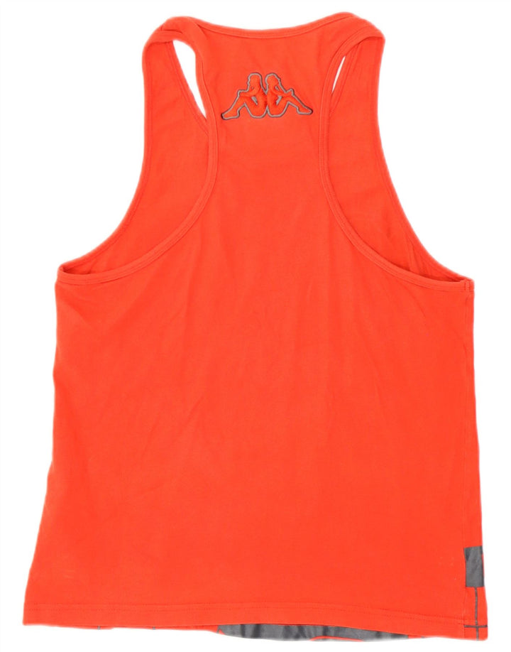 Kappa Womens Graphic Vest Top UK 12 Mittelrote Baumwolle