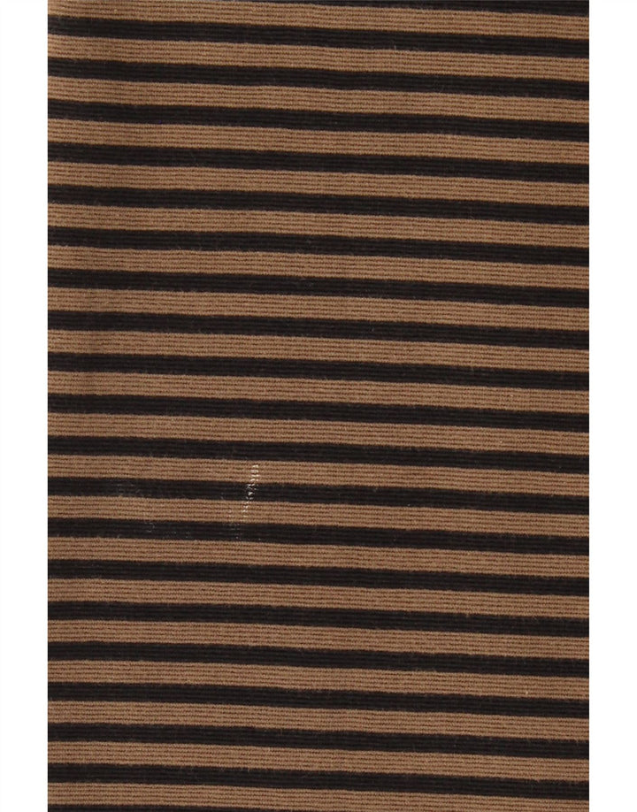 LAURA ASHLEY Etuikleid mit 3/4-Ärmeln für Damen, UK 12, Mittelbeige gestreift