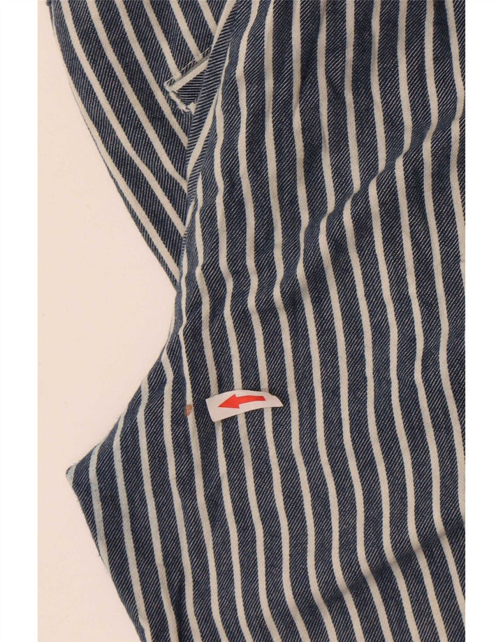 Zara Herren Sportshorts Mittel Marineblau gestreift