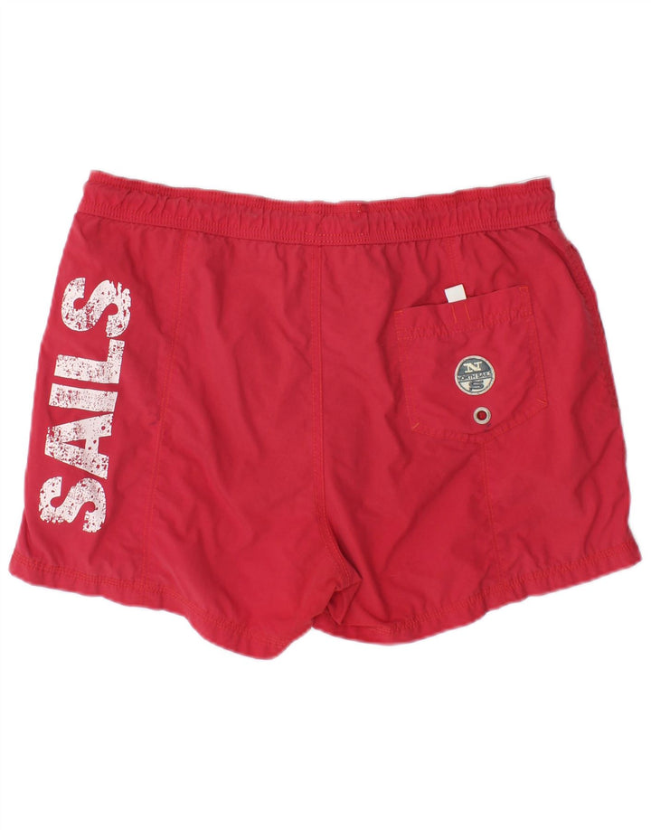 North Sails Herren-Badeshorts mit Grafik, mittelrosa, Polyamid