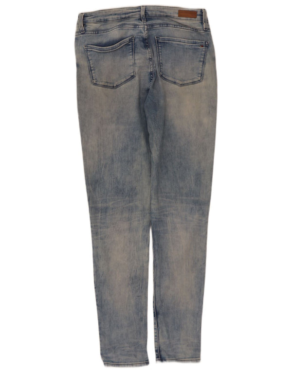 Tommy Hilfiger Damen Distressed Skinny Jeans W30 L30 Blaue Baumwolle
