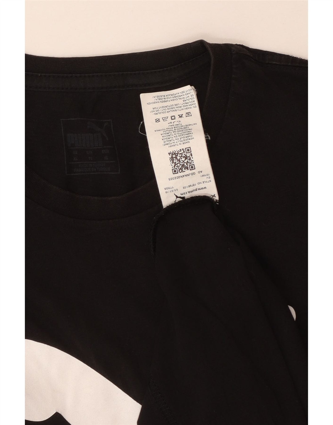 PUMA Herren Grafik T-Shirt Top XL Schwarz Baumwolle