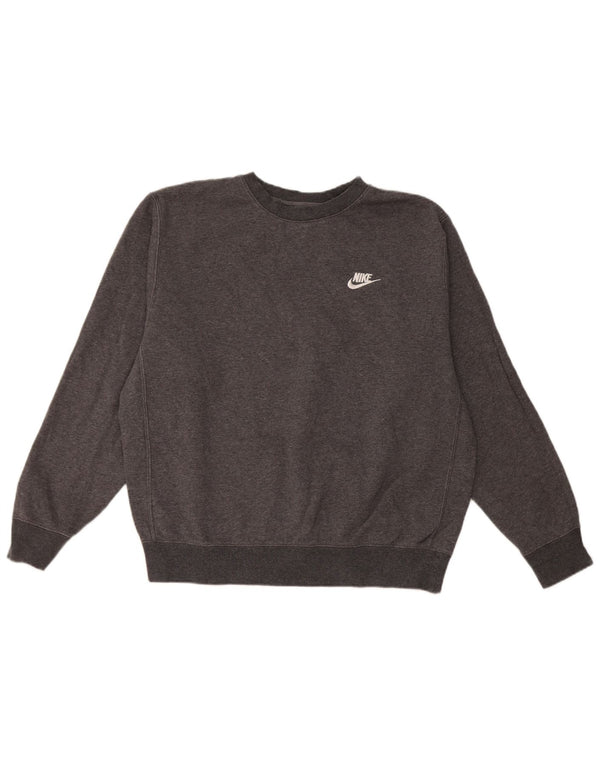 Nike Damen-Sweatshirt in Übergröße, Größe UK 14, mittelgraue Baumwolle