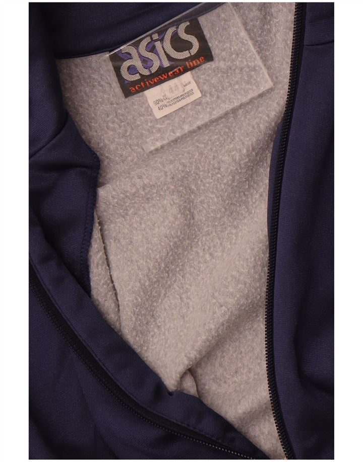 Asics Damen Graphic Trainingsanzug Top Jacke IT 44 Medium Navy Blue Polyamid