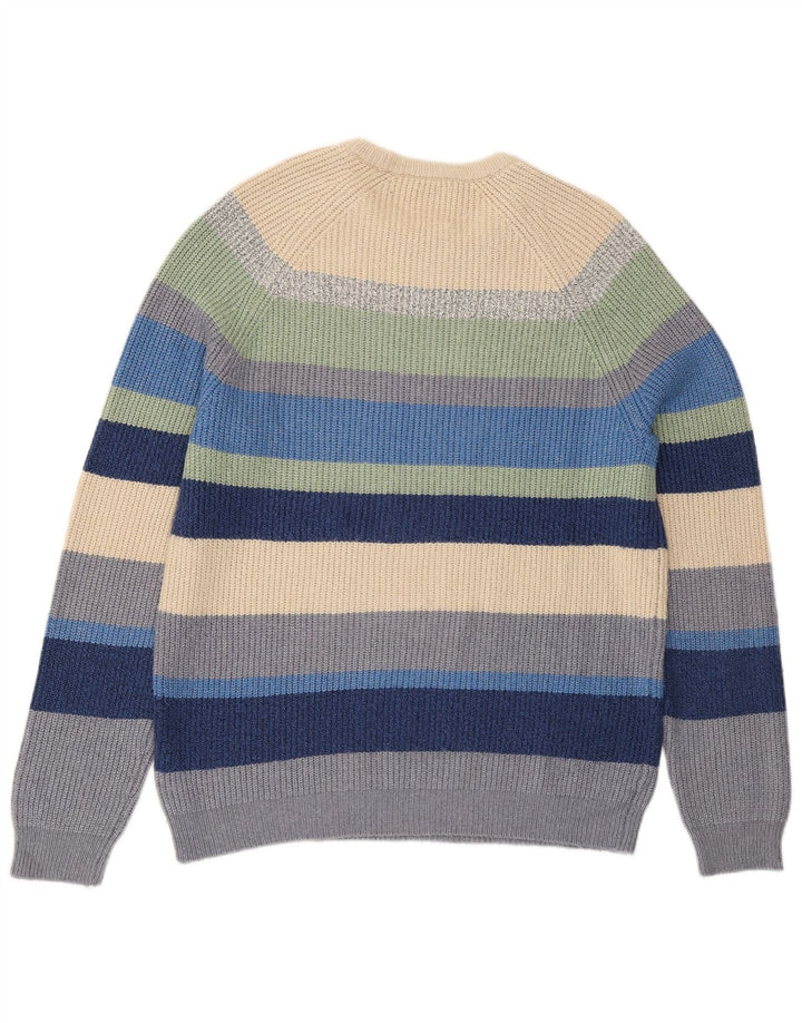 Marks & Spencer Herren-Pullover mit Rundhalsausschnitt, mittelgroß, mehrfarbig gestreift