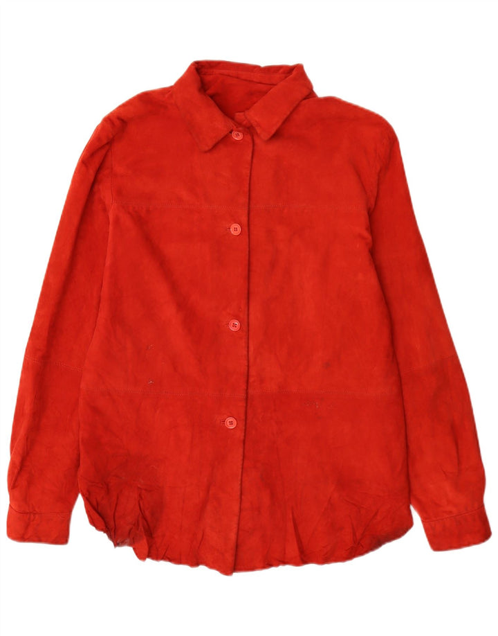 Conbipel Damen Wildlederhemd IT 44 Mittelrotes Leder