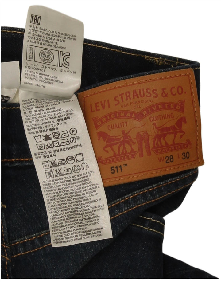 Levi's Herren 511 Slim Jeans W28 L30 Marineblau Baumwolle