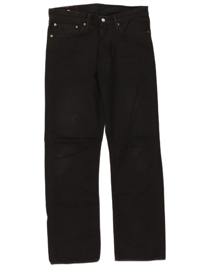 Levi's Herren 751 Straight Jeans W34 L32 Schwarze Baumwolle