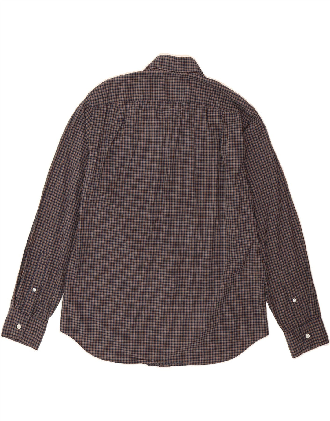 J. CREW Mens Mercantile Flex Shirt Large Navy Blue Check Cotton Vintage J. Crew and Second-Hand J. Crew from Messina Hembry 