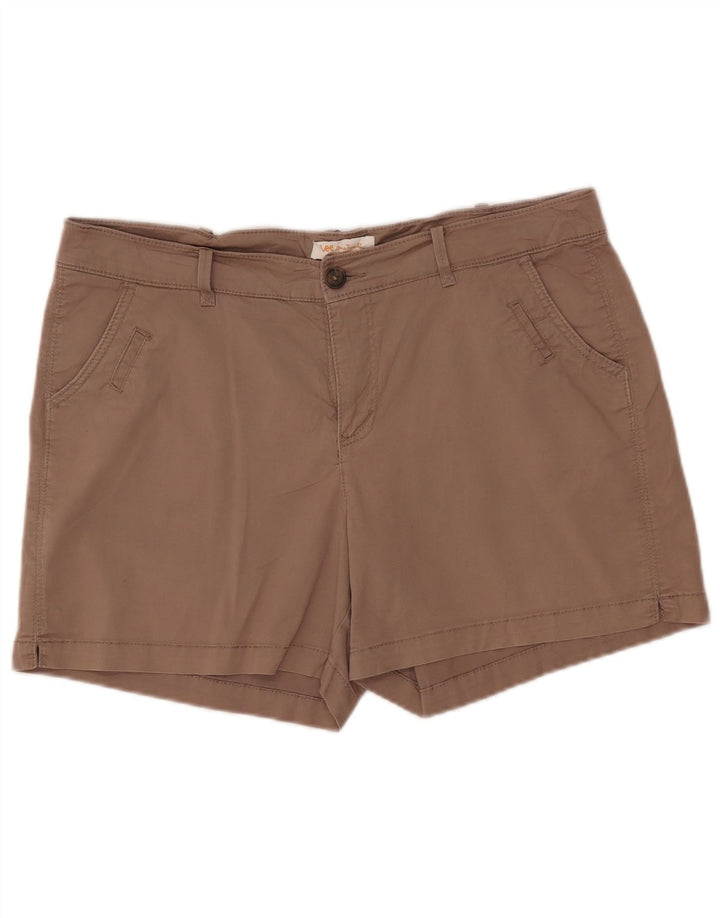 LEE Damen Chinoshorts US 16 2XL W38 Braune Baumwolle