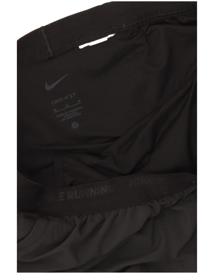 Nike Damen Dri Fit Graphic Sport Shorts UK 14 Medium Schwarz