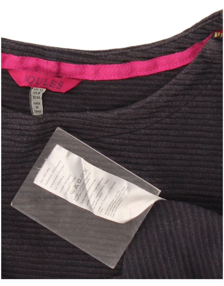 Joules Damen Top Langarm UK 12 Mittel Marineblau Baumwolle