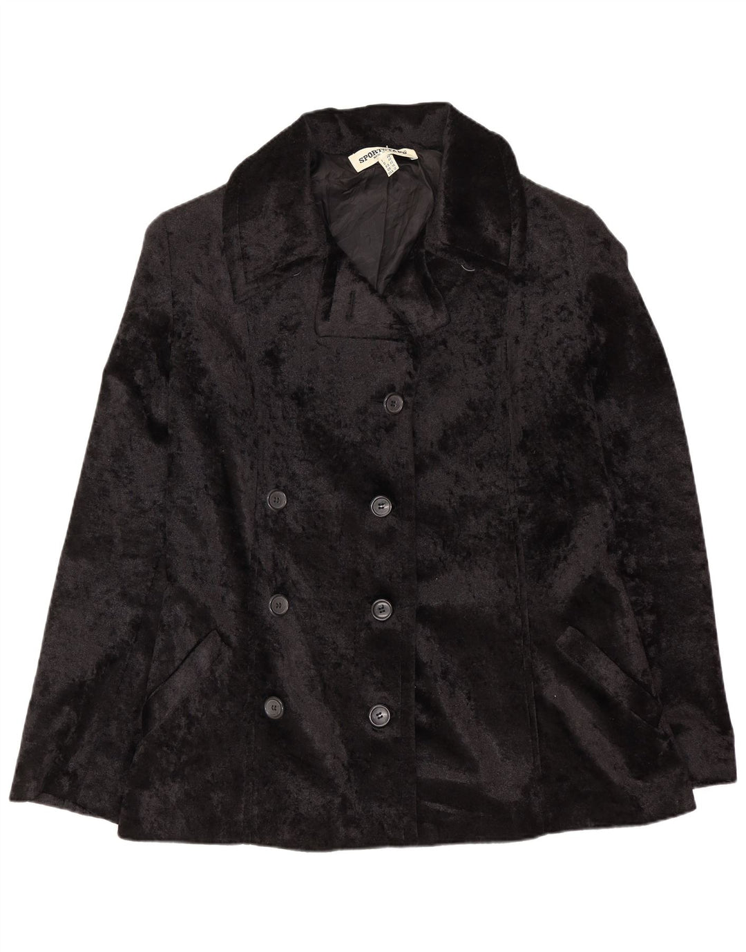 Sportstaff Damen-Blazer, zweireihig, Größe UK 14, Größe L, Schwarz, Polyester