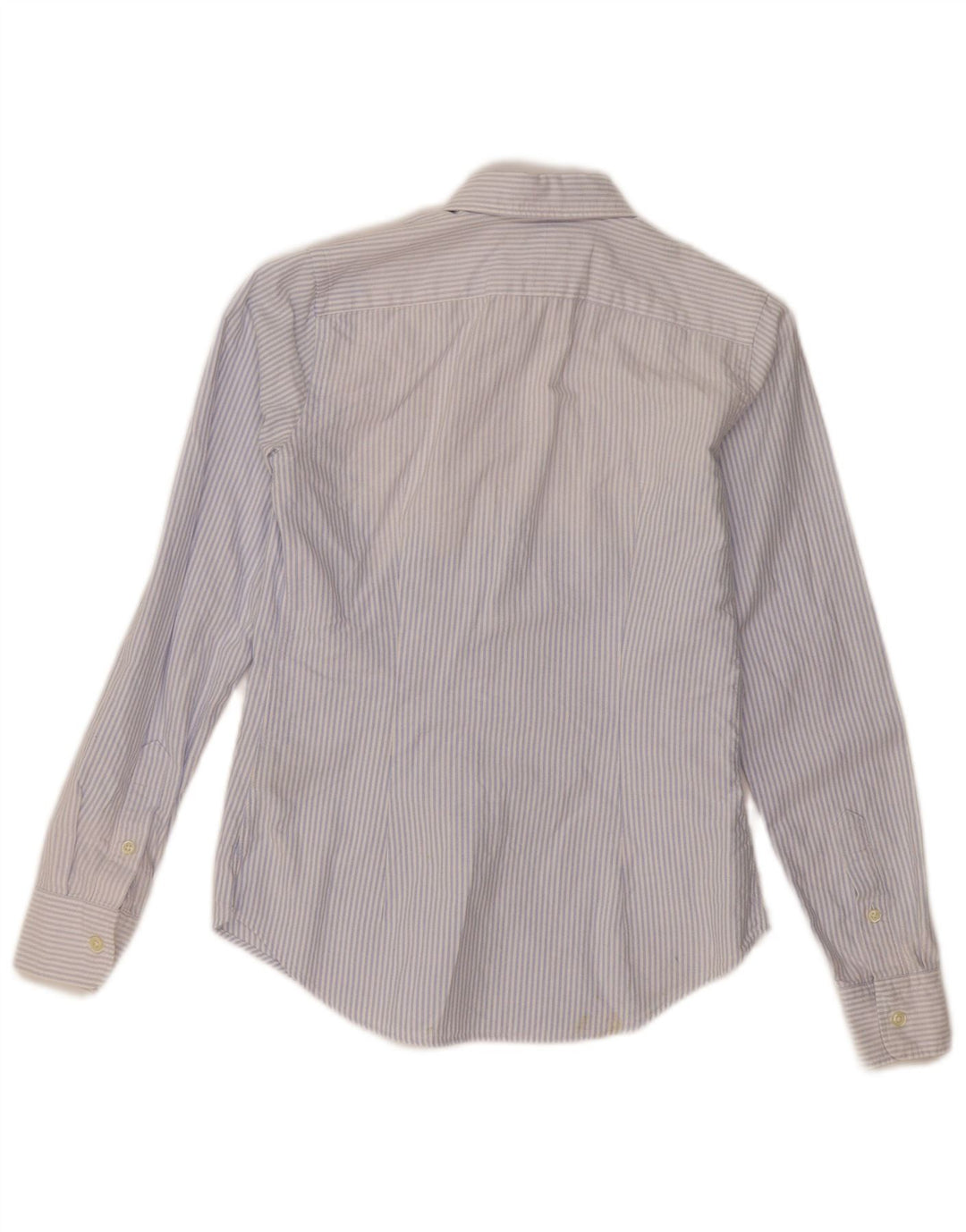 RALPH LAUREN Damen Slim Fit Hemd US 0 XS blau gestreift aus Baumwolle