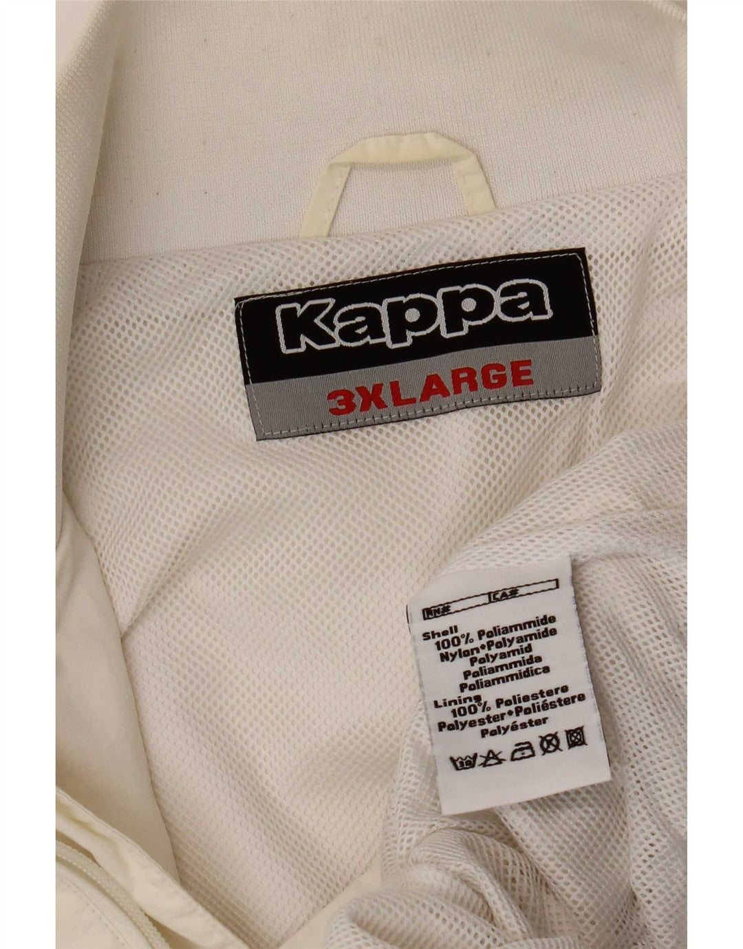 Kappa Herren Bomberjacke UK 46 3XL Weiß Polyamid