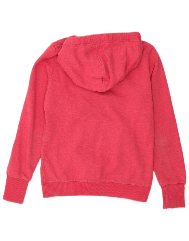 Superdry Damen-Kapuzenpullover mit Reißverschluss, UK 14, mittelrosa, Polyester