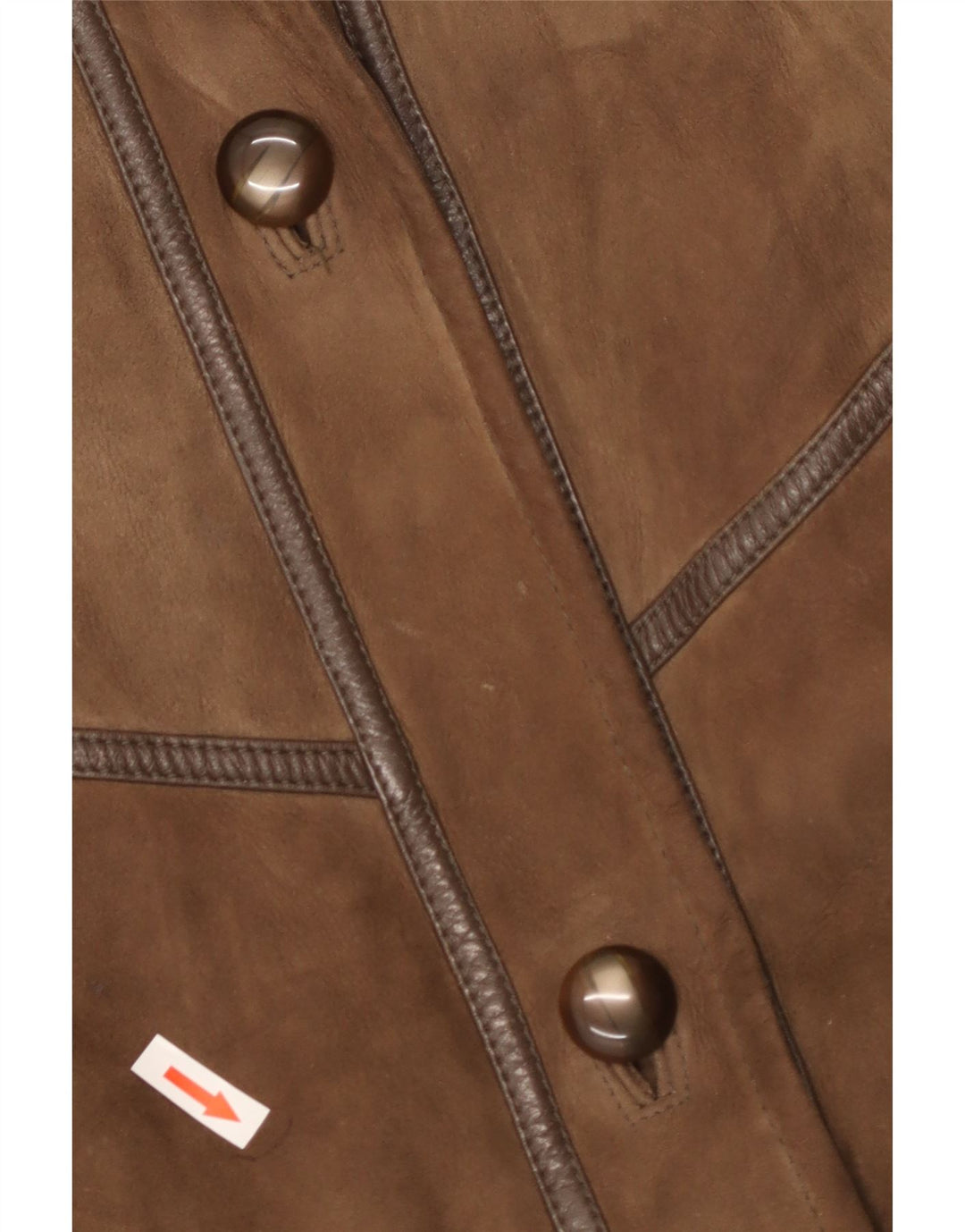 Vintage Damen Lammfellmantel UK 16 Großes braunes Leder