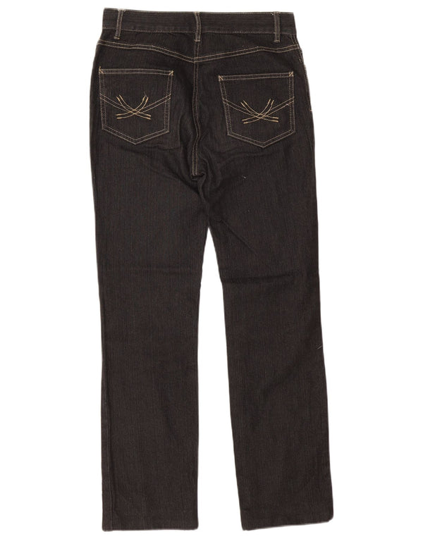 Marks & Spencer Damen Straight Jeans UK 8 Small W26 L27 Schwarze Baumwolle