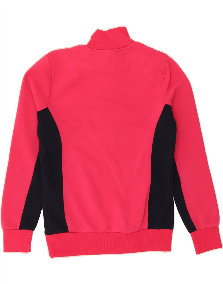 UMBRO Womens Graphic Tracksuit Top Jacket UK 14 Medium Pink Colourblock Vintage Umbro and Second-Hand Umbro from Messina Hembry 