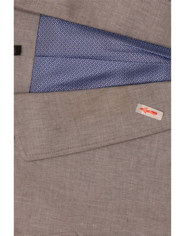 Banana Republic Herren-Blazer mit normaler Passform, 2 Knöpfe, Gr. 40, Grau