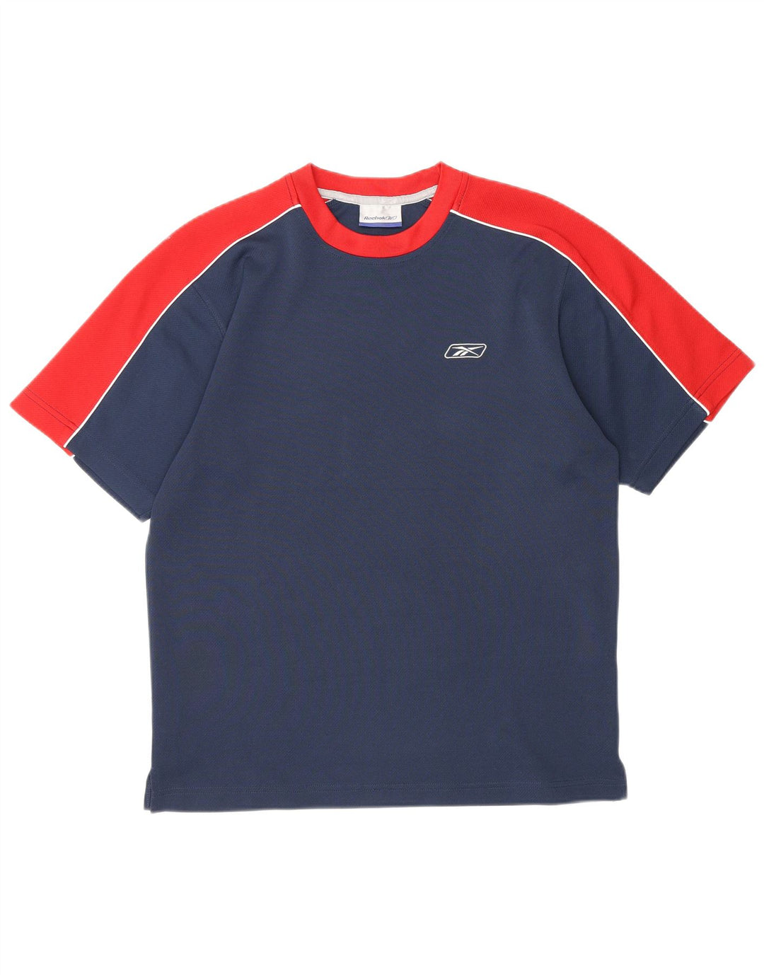 Reebok Herren T-Shirt Top Small Marineblau Colourblock Polyester