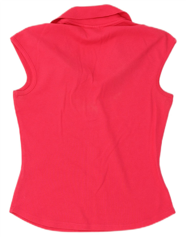 Ärmelloses Lacoste-Poloshirt für Damen, Größe 38, mittelrosa, Baumwolle
