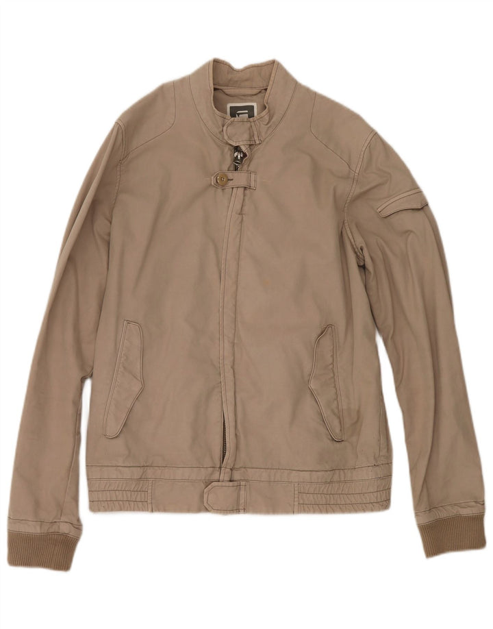 G-Star Herren Bomberjacke UK 40 Large Beige Baumwolle