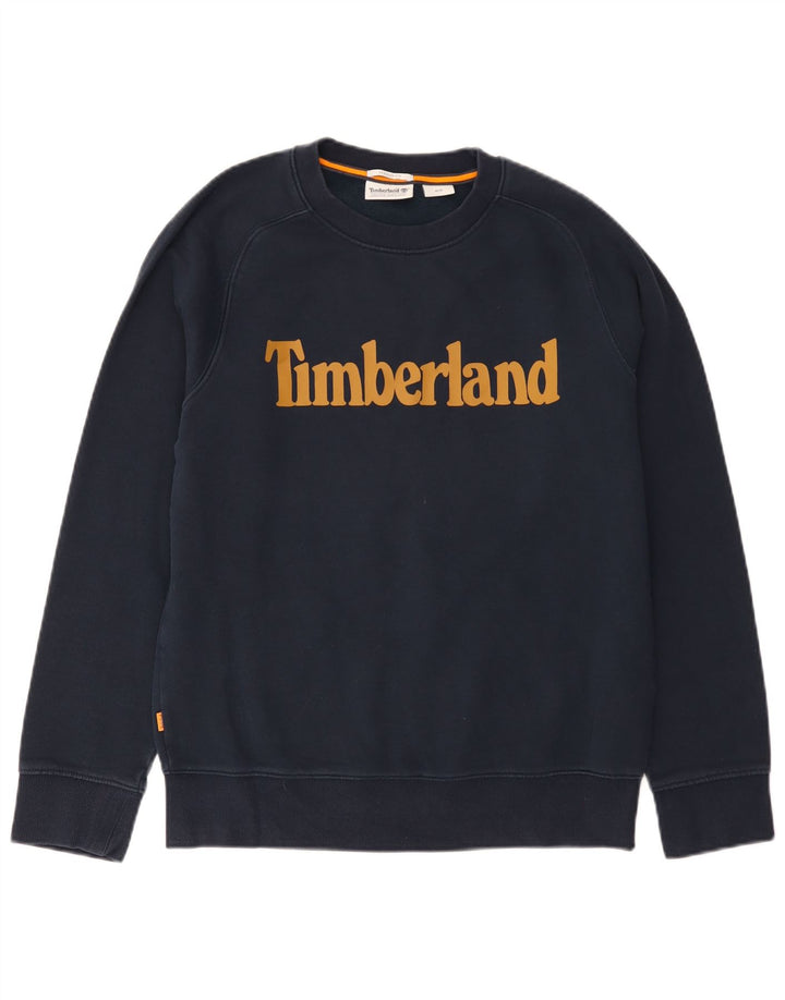 Timberland Herren-Sweatshirt mit normaler Passform und Grafik, mittleres Marineblau