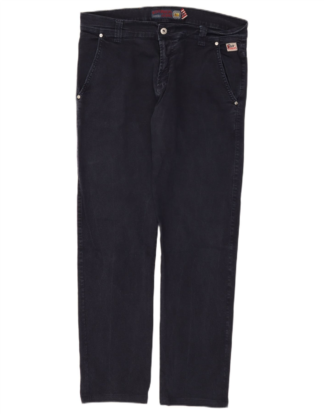 Roy Rogers Herren Straight Jeans IT 48 Medium W34 L30 Marineblau Baumwolle