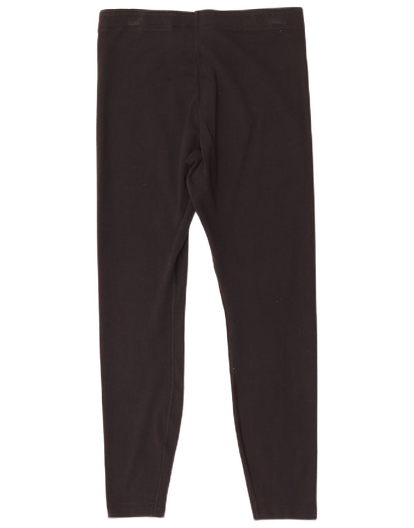 Nike Damen Leggings UK 14 Large Schwarz Baumwolle
