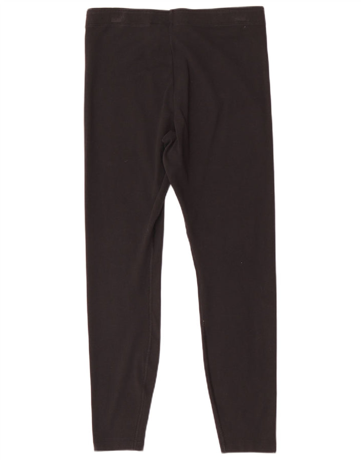 Nike Damen Leggings UK 14 Large Schwarz Baumwolle