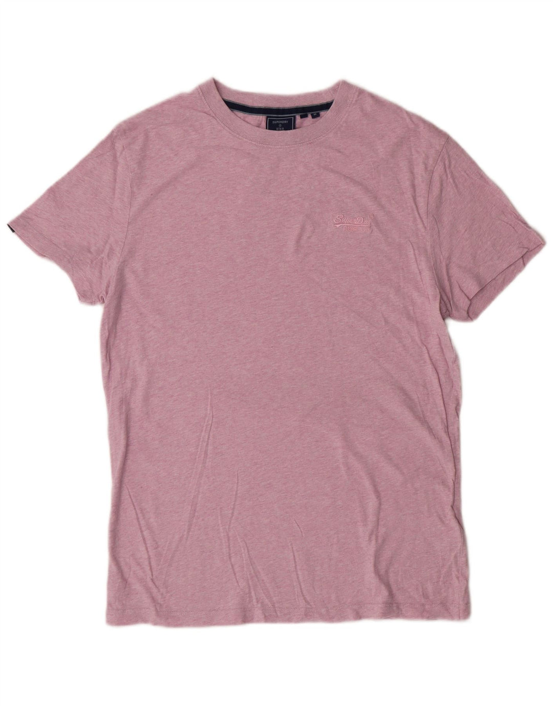 SUPERDRY Herren T-Shirt-Oberteil aus mittelrosa Baumwolle