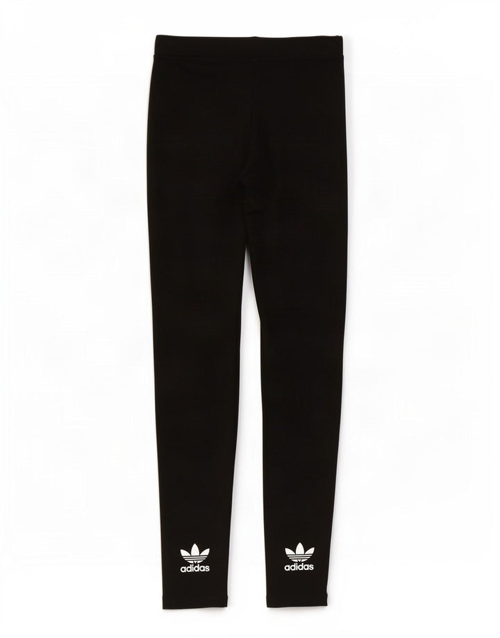 Adidas Damen Leggings UK 10 Small Schwarz Polyester
