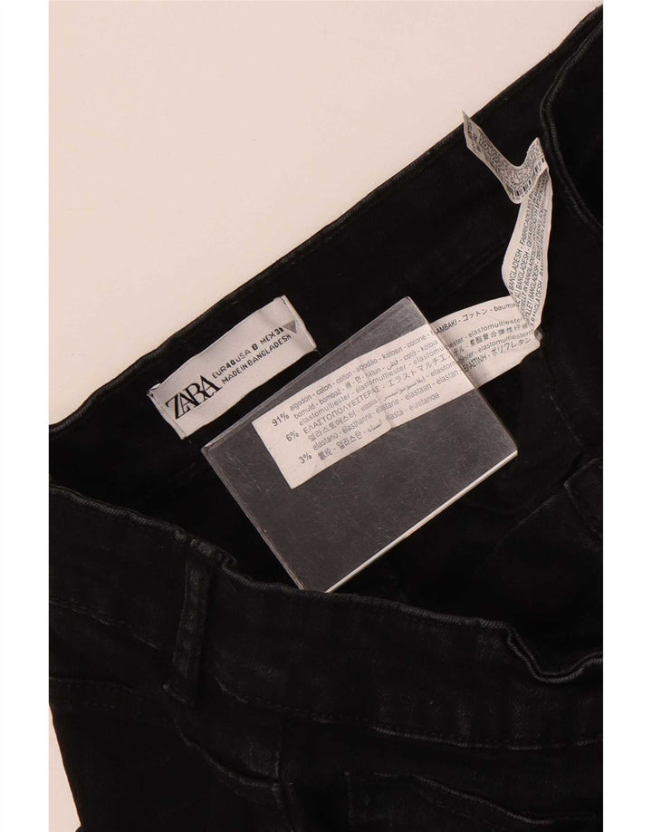 Zara Damen Slim Jeans EU 40 Medium W30 L28 Schwarze Baumwolle