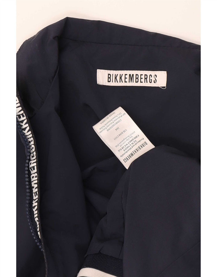 Bikkembergs Bomberjacke für Jungen, 9–10 Jahre, marineblaues Farbblock-Polyester