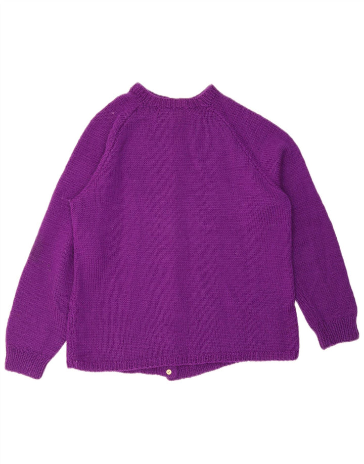 Vintage Damen Cardigan Pullover UK 14 Medium Lila