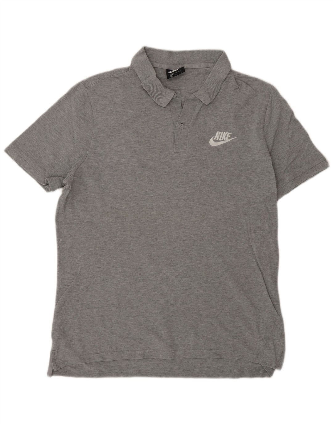 Nike Herren-Poloshirt, groß, grau gefleckte Baumwolle