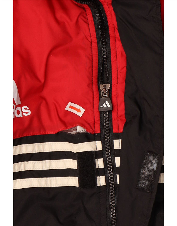 ADIDAS Herren Loose Fit Wattierter Mantel UK 40/42 Mittelschwarz Farbblock