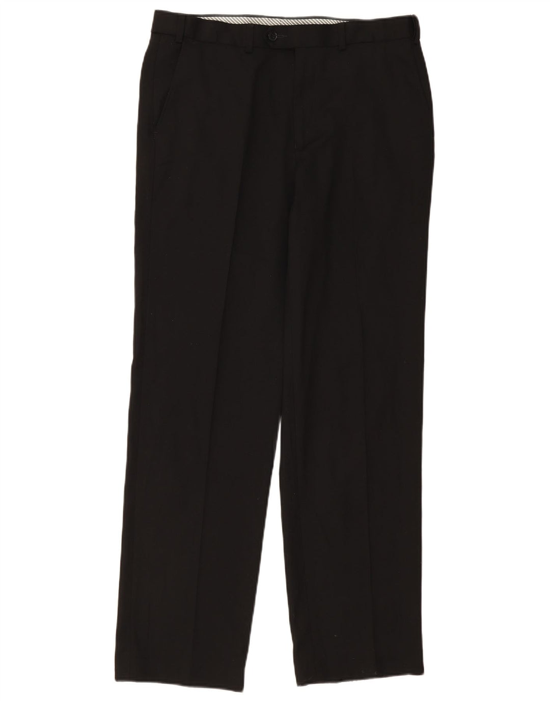 Gerade Herren-Anzughose von Marks & Spencer, W34, L33, Schwarz, Polyester