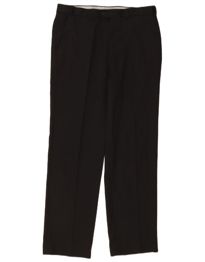 Gerade Herren-Anzughose von Marks & Spencer, W34, L33, Schwarz, Polyester