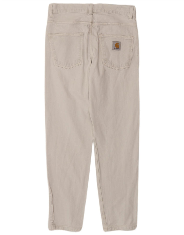 Carhartt Herren Slim Jeans W28 L28 Weiße Baumwolle
