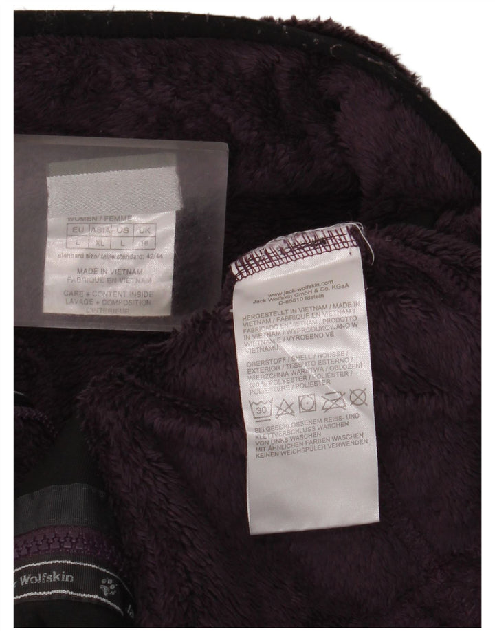 Jack Wolfskin Damen Fleecejacke UK 16 Large Lila Polyester