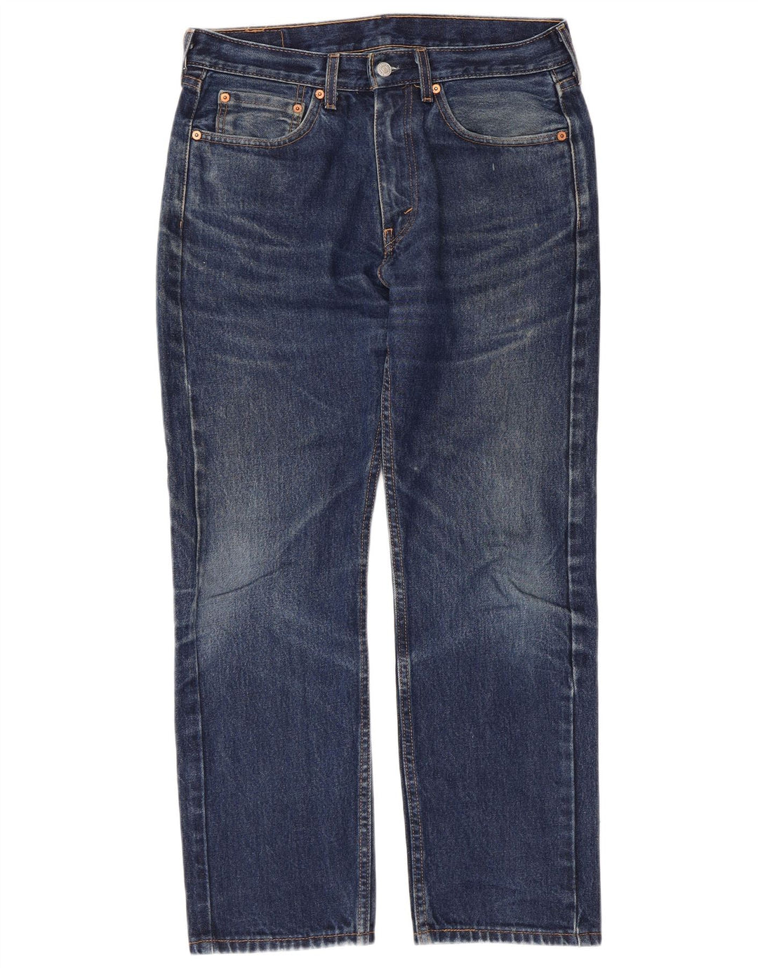 Levi's Herren 505 Straight Jeans W32 L29 Blaue Baumwolle