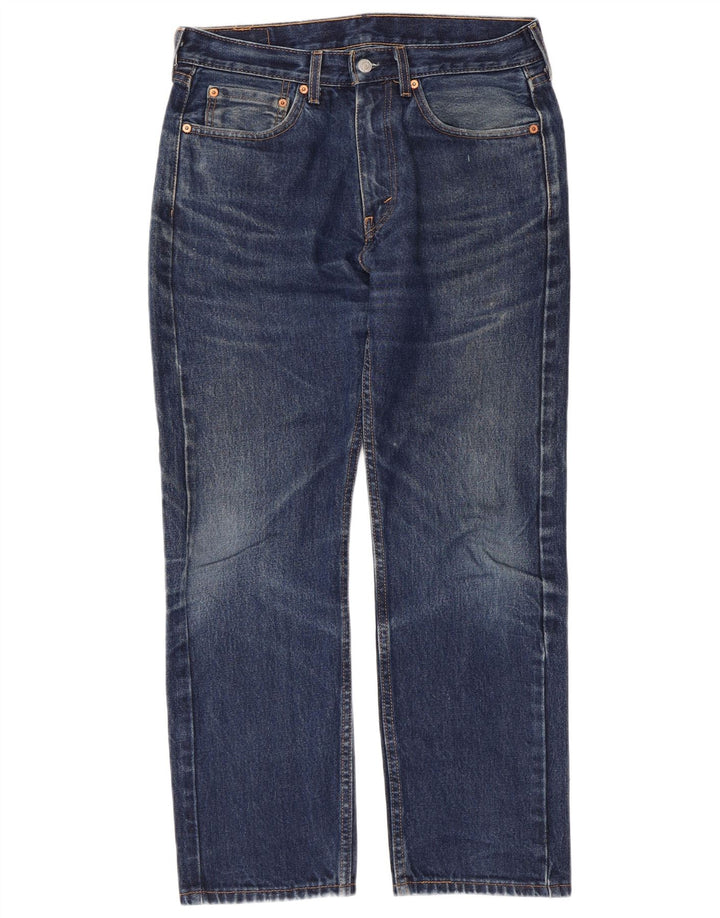 Levi's Herren 505 Straight Jeans W32 L29 Blaue Baumwolle