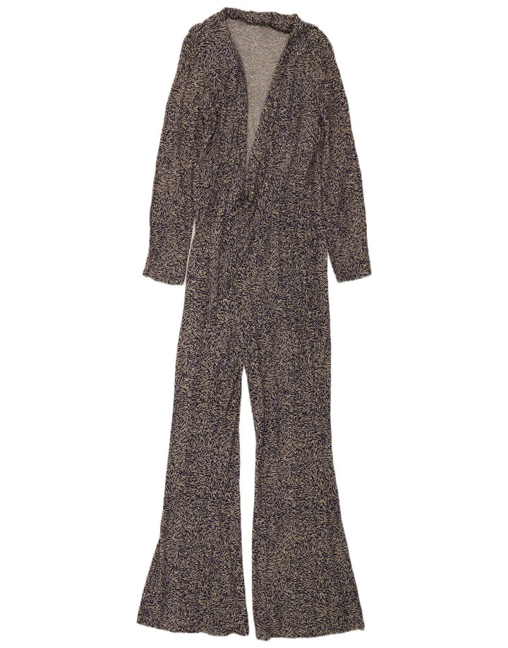 ZARA Womens Jumpsuit UK 14 Large Multicoloured Animal Print Viscose