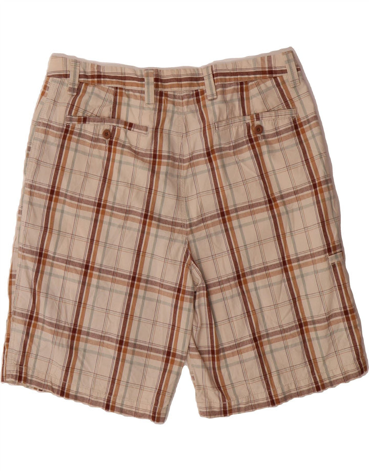 DOCKERS Mens Chino Shorts W36 Large Beige Check Cotton Vintage Dockers and Second-Hand Dockers from Messina Hembry 