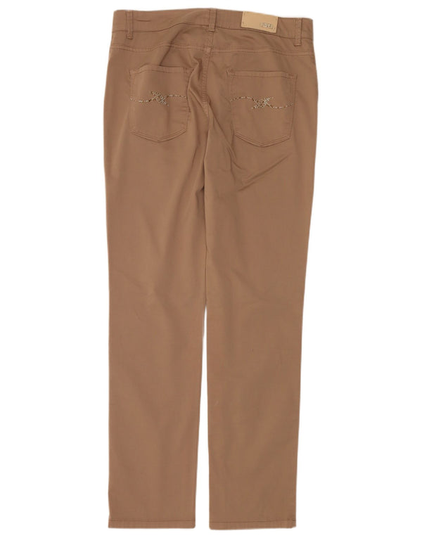 Trussardi Damen Slim Freizeithose IT 46 Large W32 L32 Braune Baumwolle